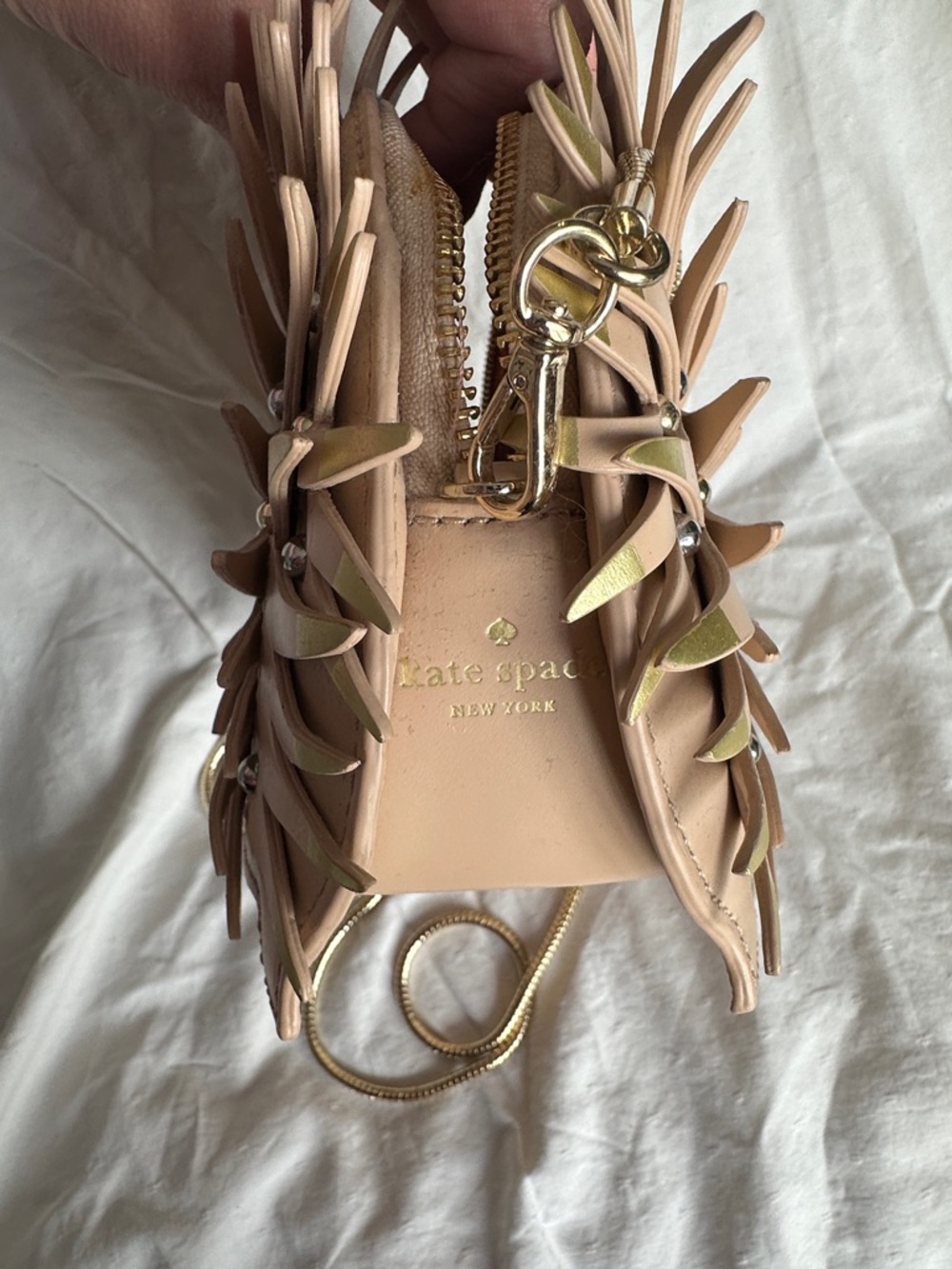 kate spade Pink Hedgehog Crossbody Bag with Gold Accents - Picture 7 of 8